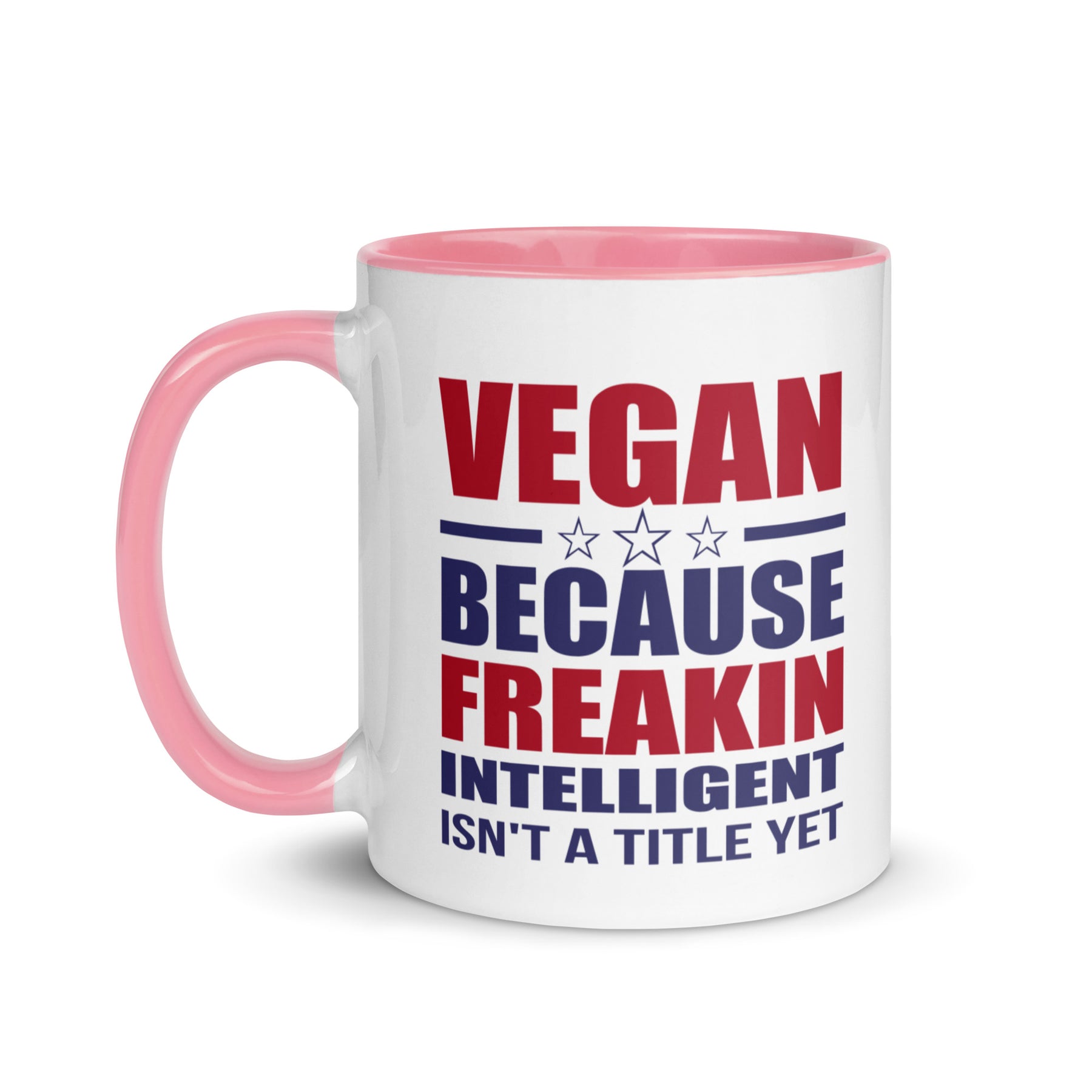 FREAKIN' INTELLIGENT VEGAN Mug with Color Inside