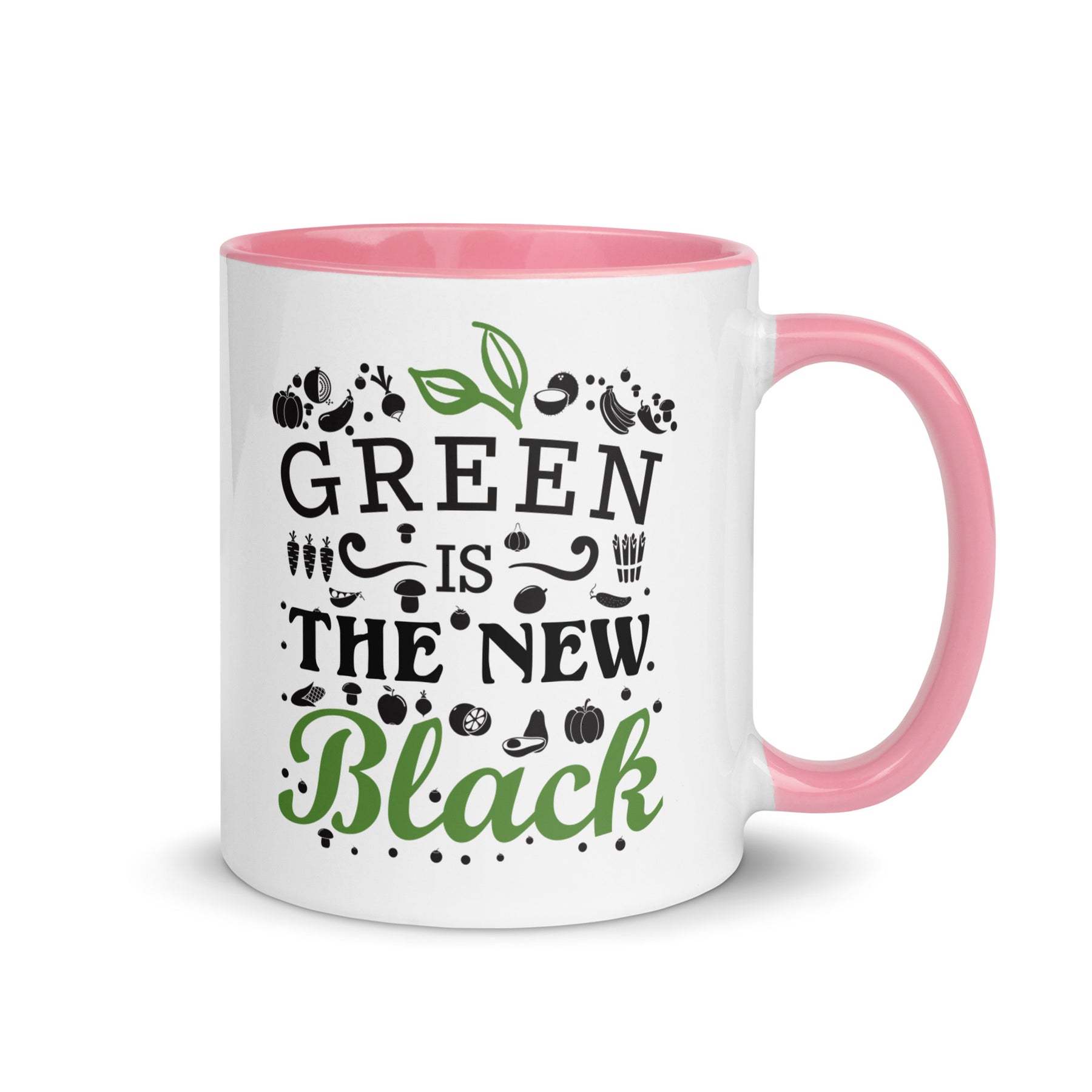 GREEN IS NEW BLACK Mug with Color Inside