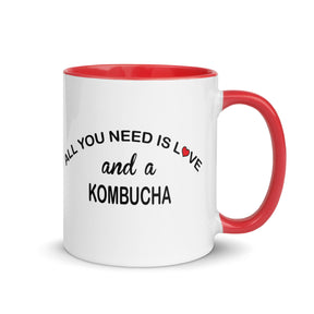 ALL YOU NEED IS LOVE...KOMBUCHA Mug with Color Inside