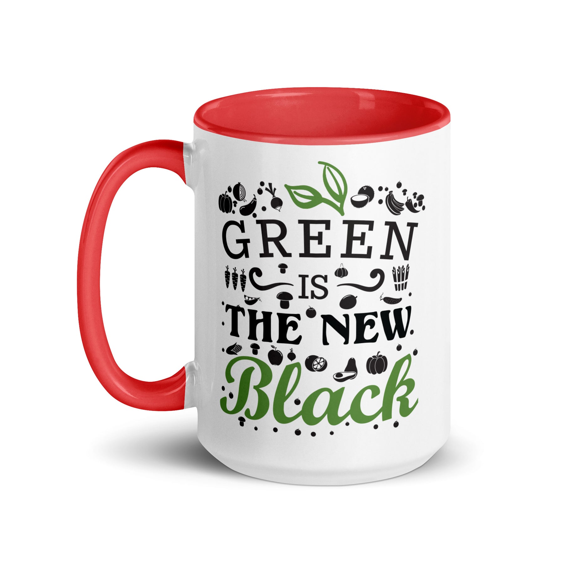 GREEN IS NEW BLACK Mug with Color Inside