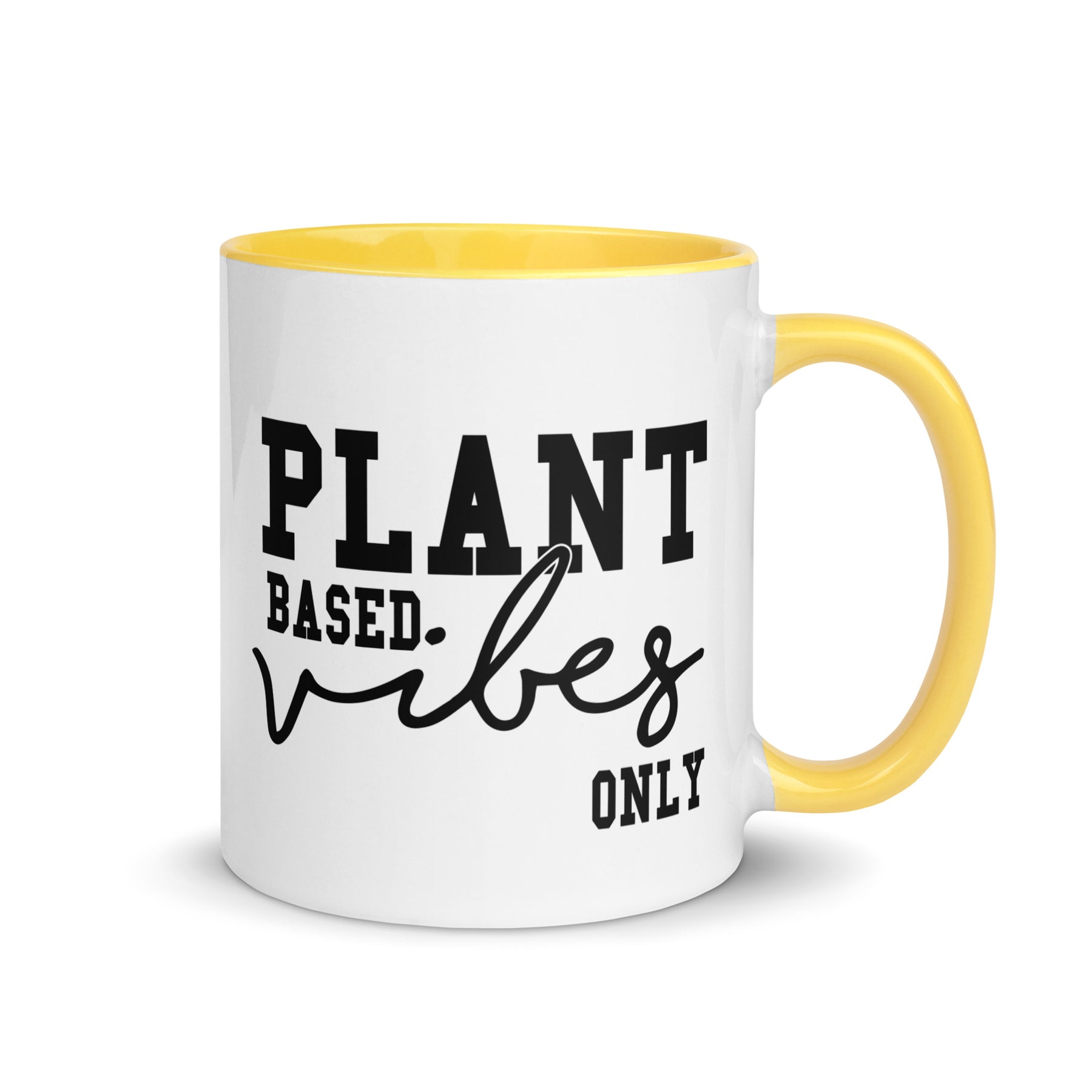 Plant Based Vibes Mug with Color Inside