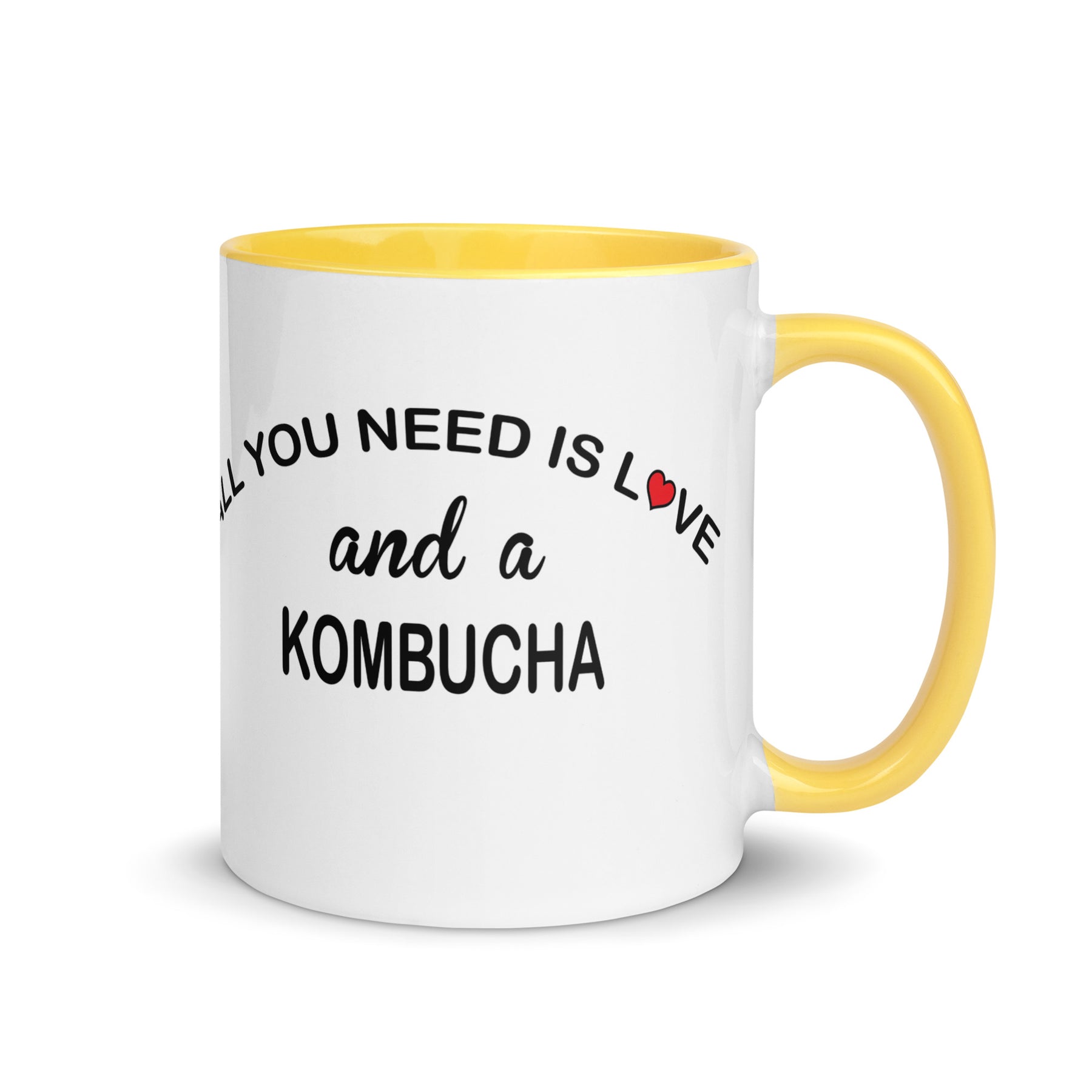 ALL YOU NEED IS LOVE KOMBUCHA Mug with Color Inside