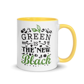 GREEN IS NEW BLACK Mug with Color Inside