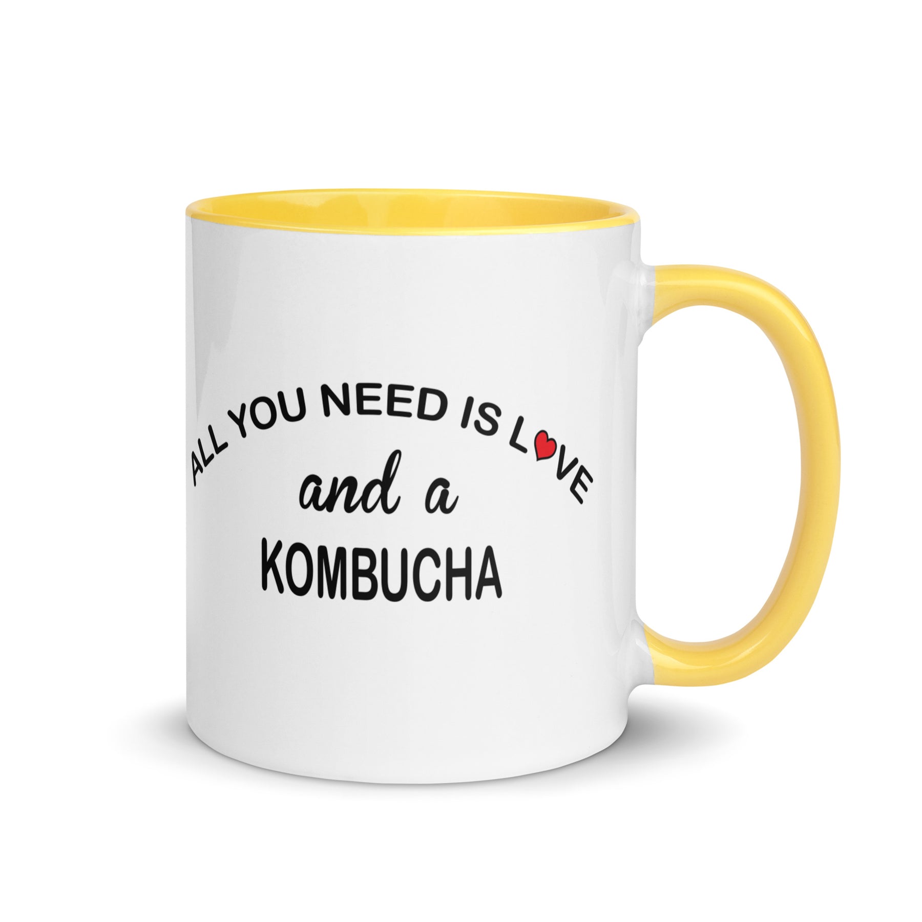 ALL YOU NEED IS LOVE...KOMBUCHA Mug with Color Inside