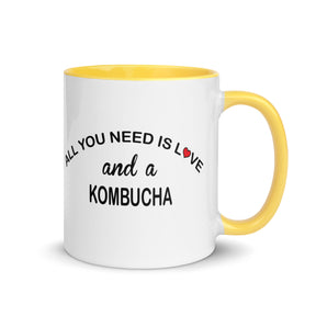 ALL YOU NEED IS LOVE...KOMBUCHA Mug with Color Inside