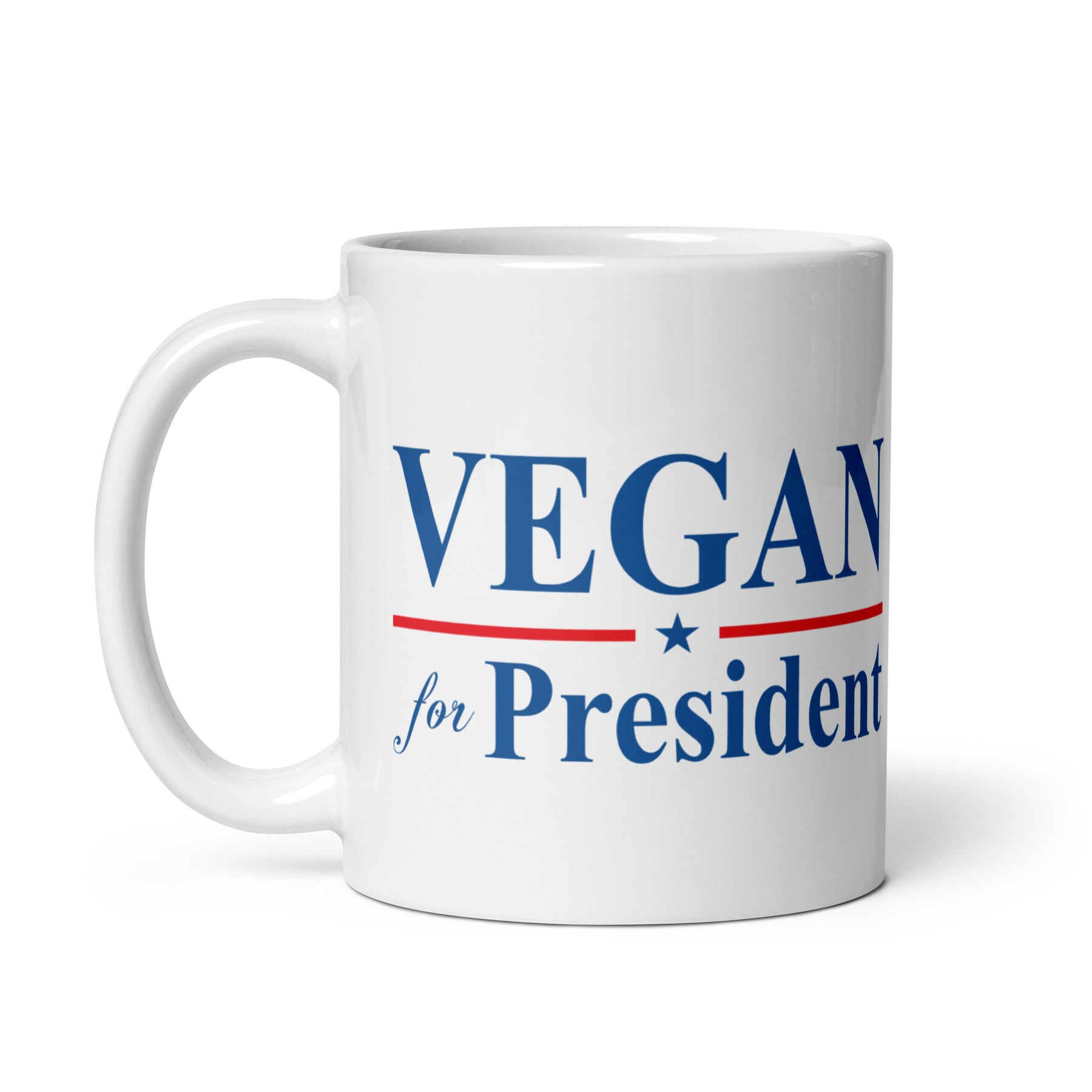 Vegan President White glossy mug