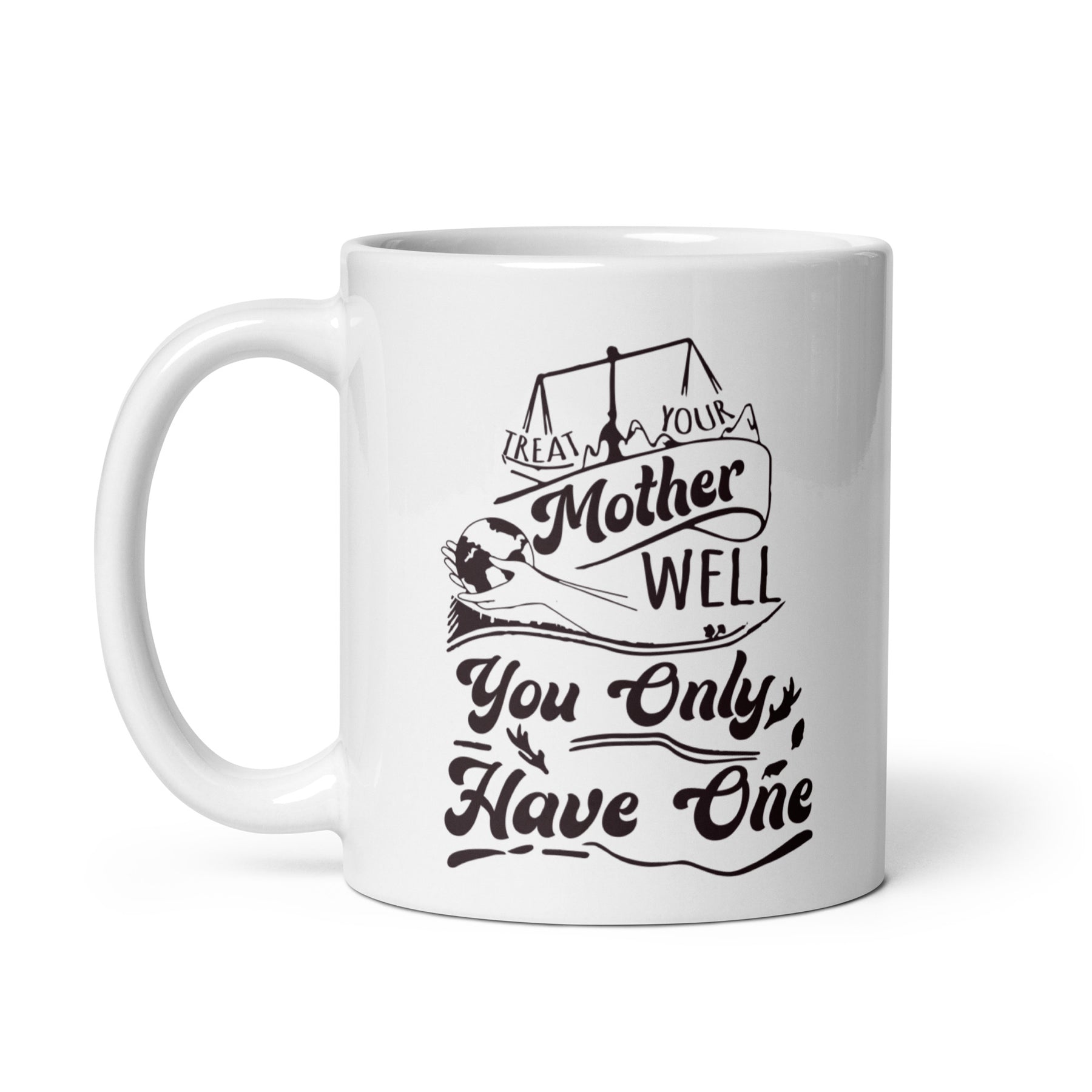 Well White Glossy Mug