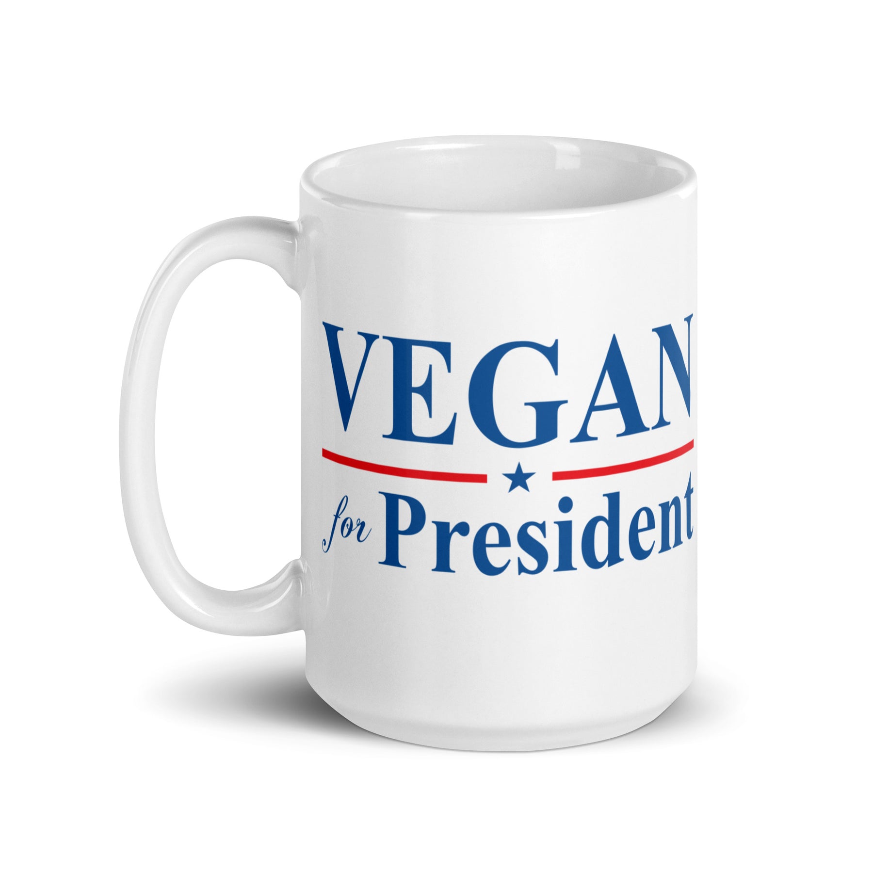 Vegan President White glossy mug