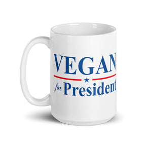 Vegan President White glossy mug