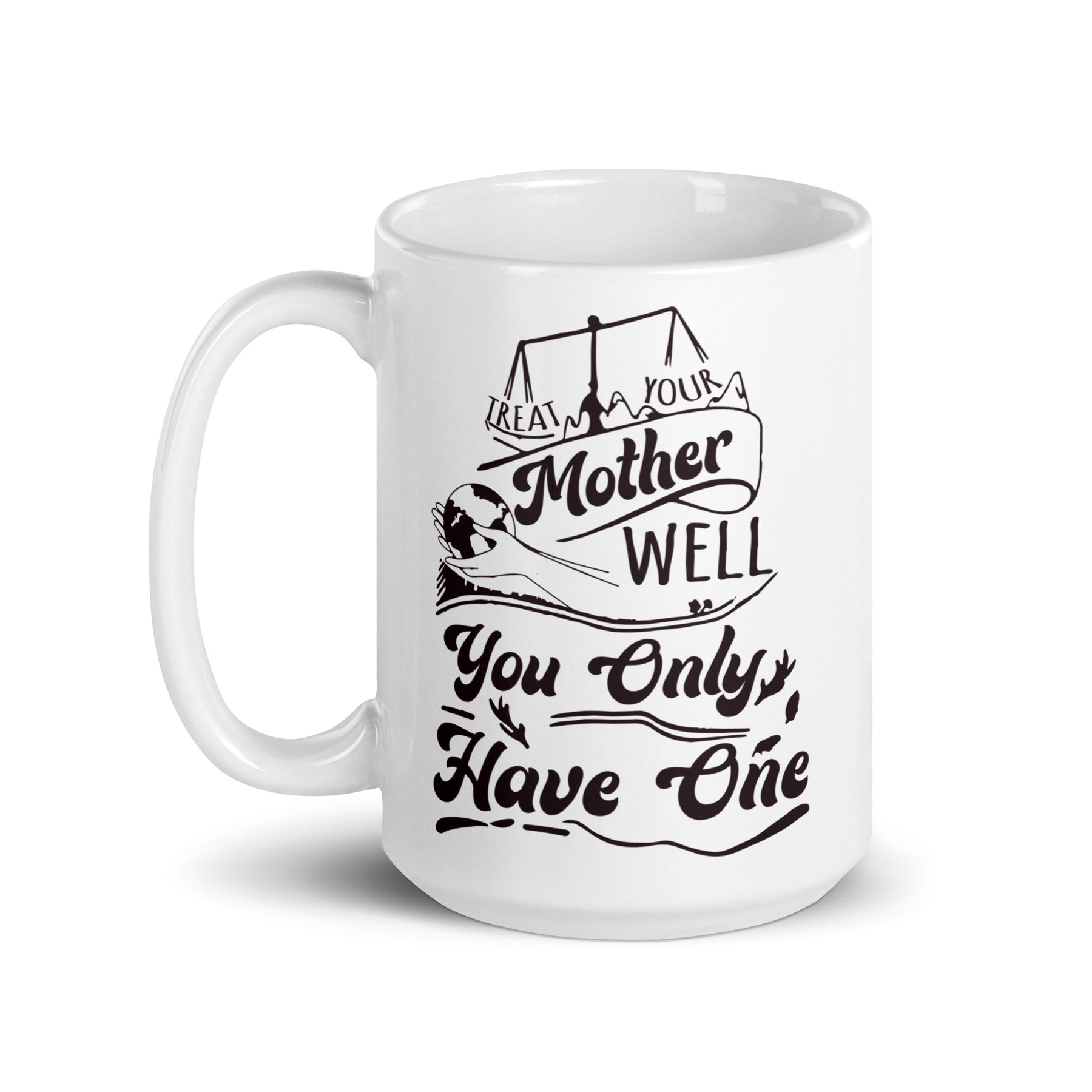 Well White Glossy Mug