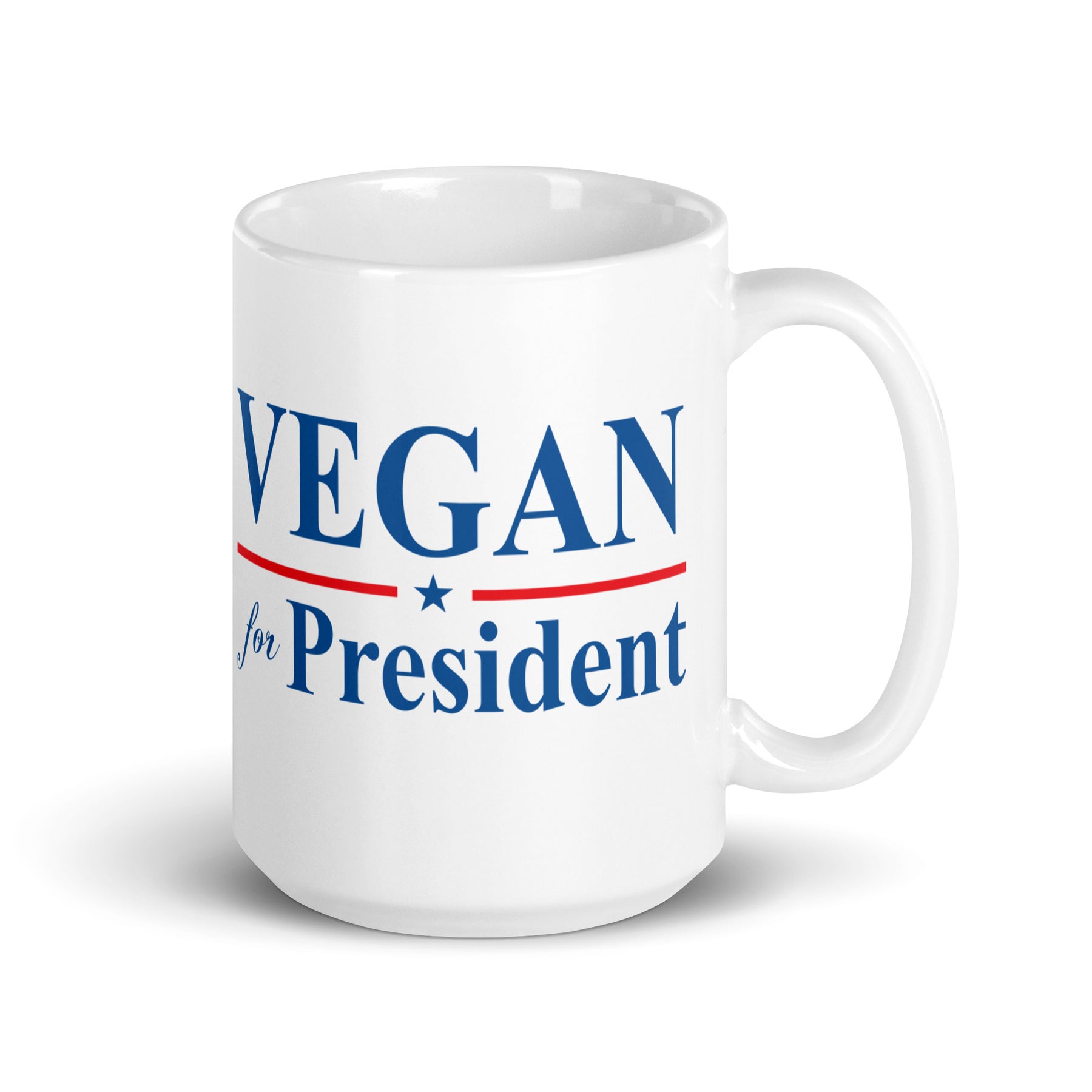 Vegan President White glossy mug