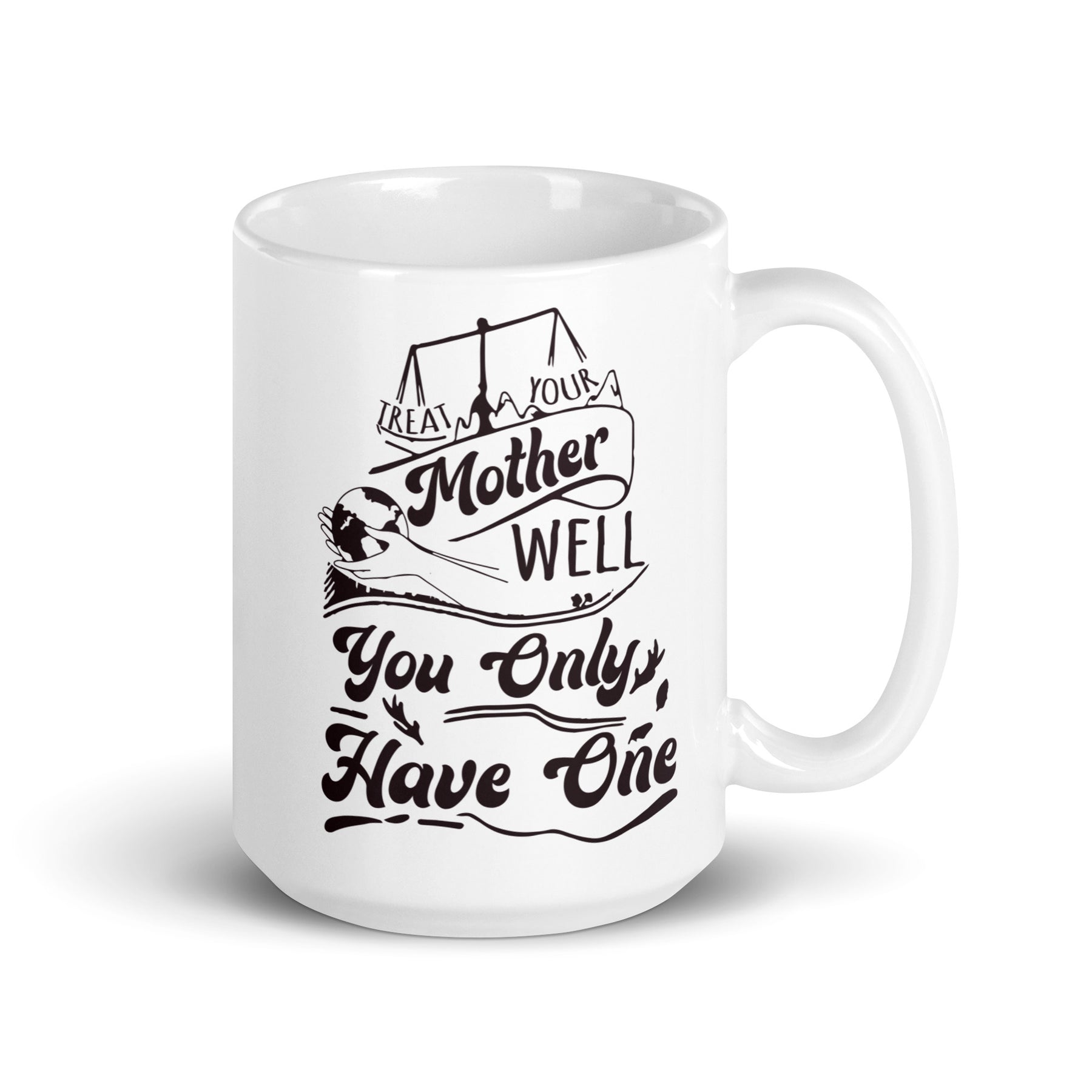 Well White Glossy Mug