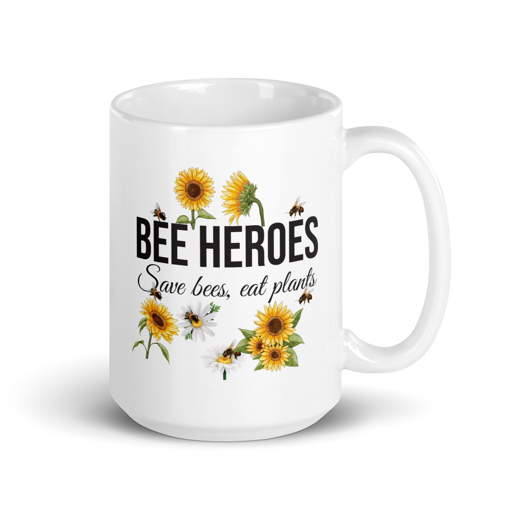 BEE HEROES White glossy mug