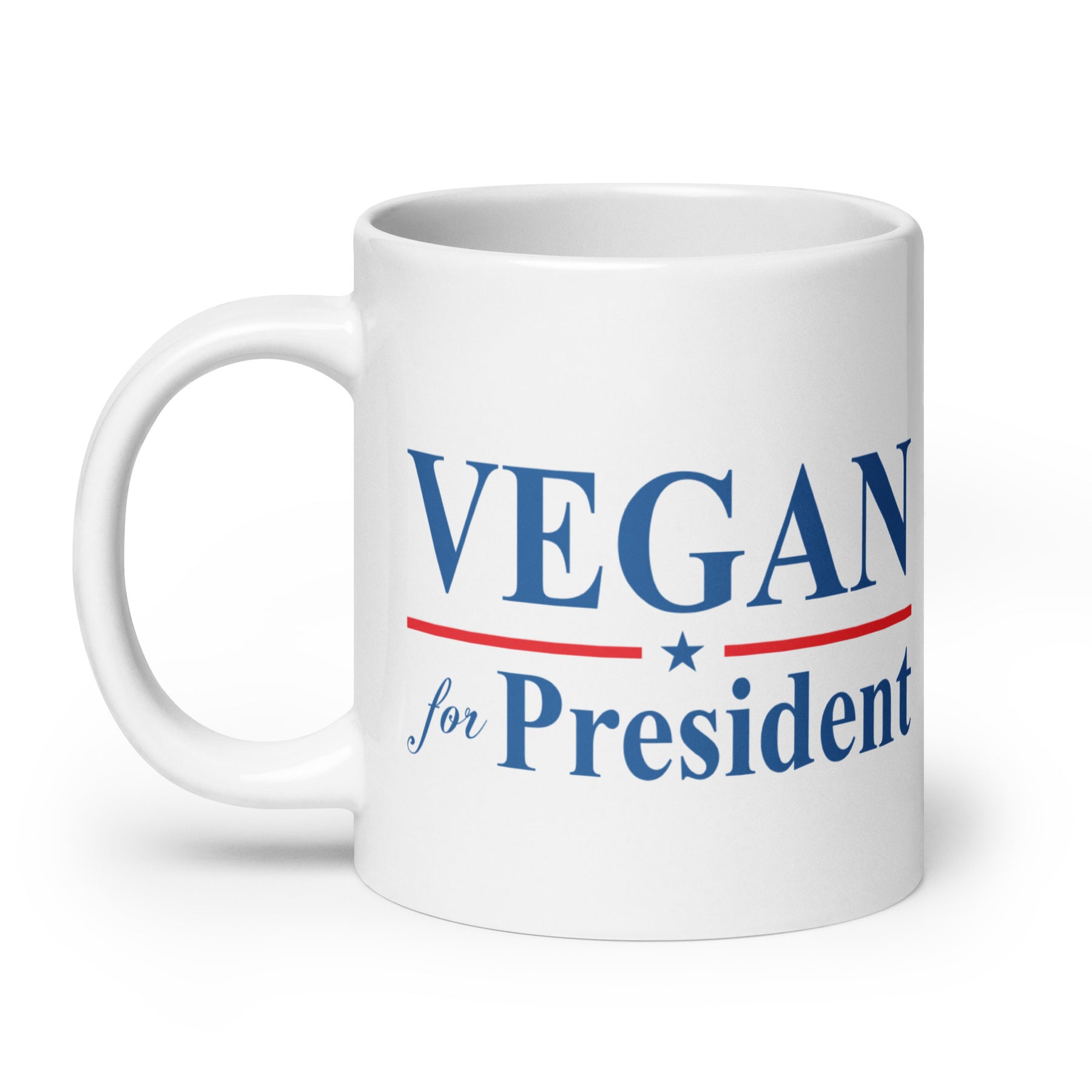 Vegan President White glossy mug