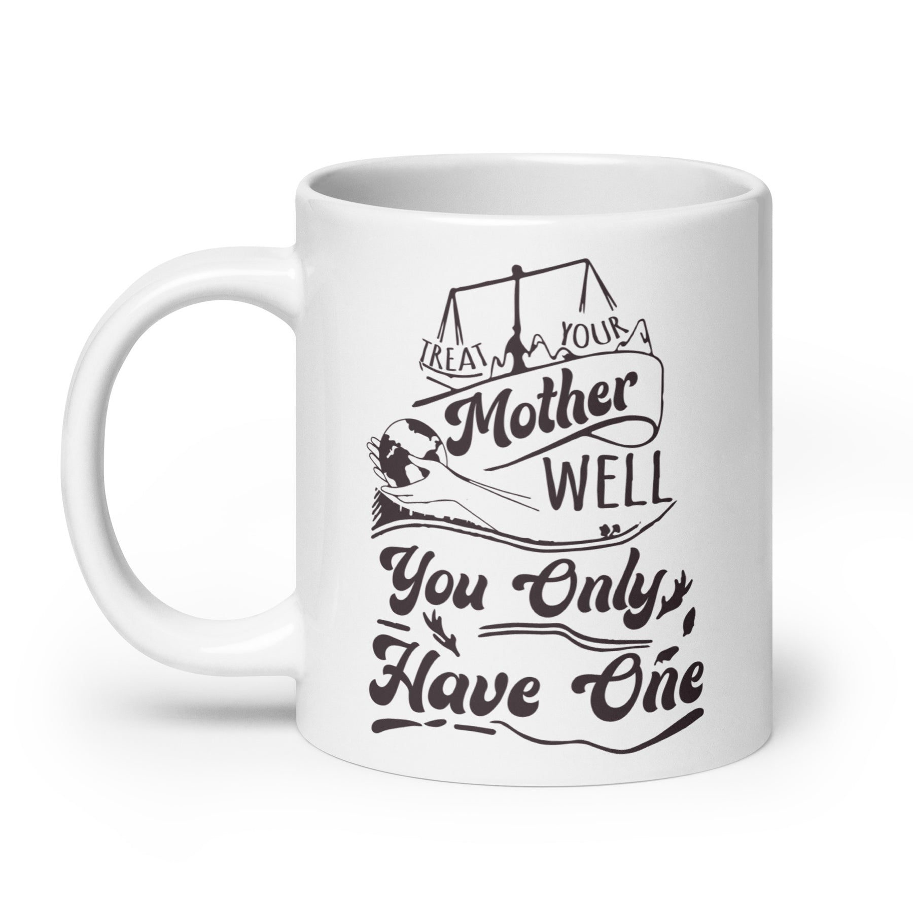 Well White Glossy Mug