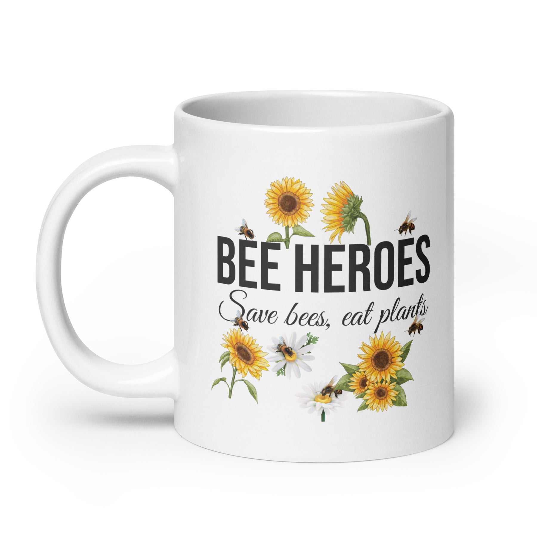 BEE HEROES White glossy mug