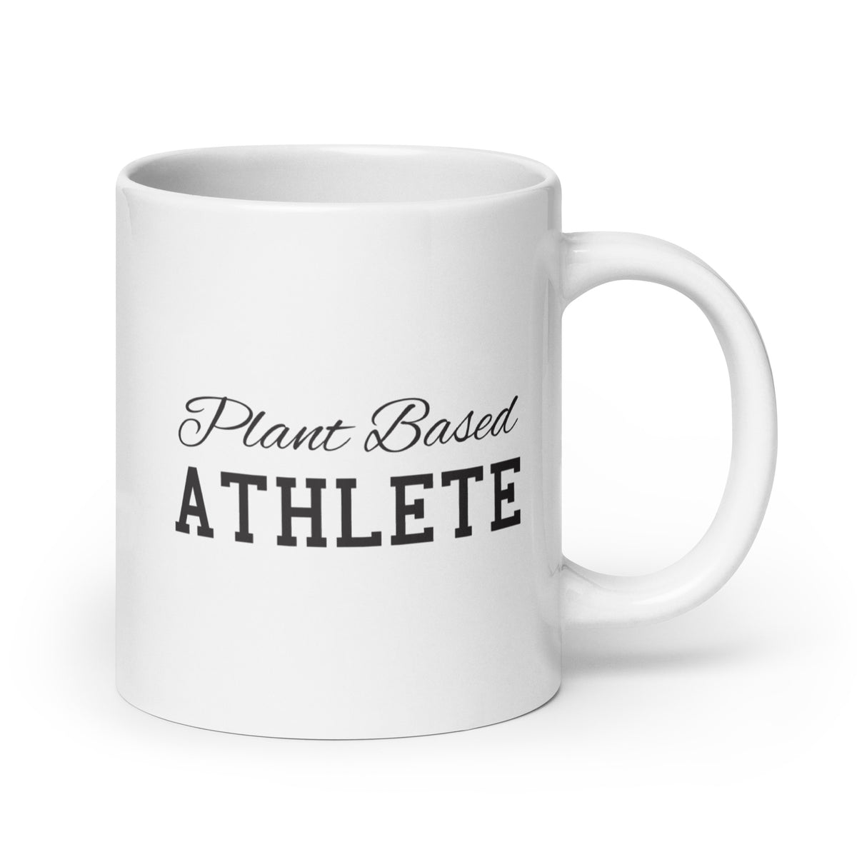 Plant Based Athlete White glossy mug