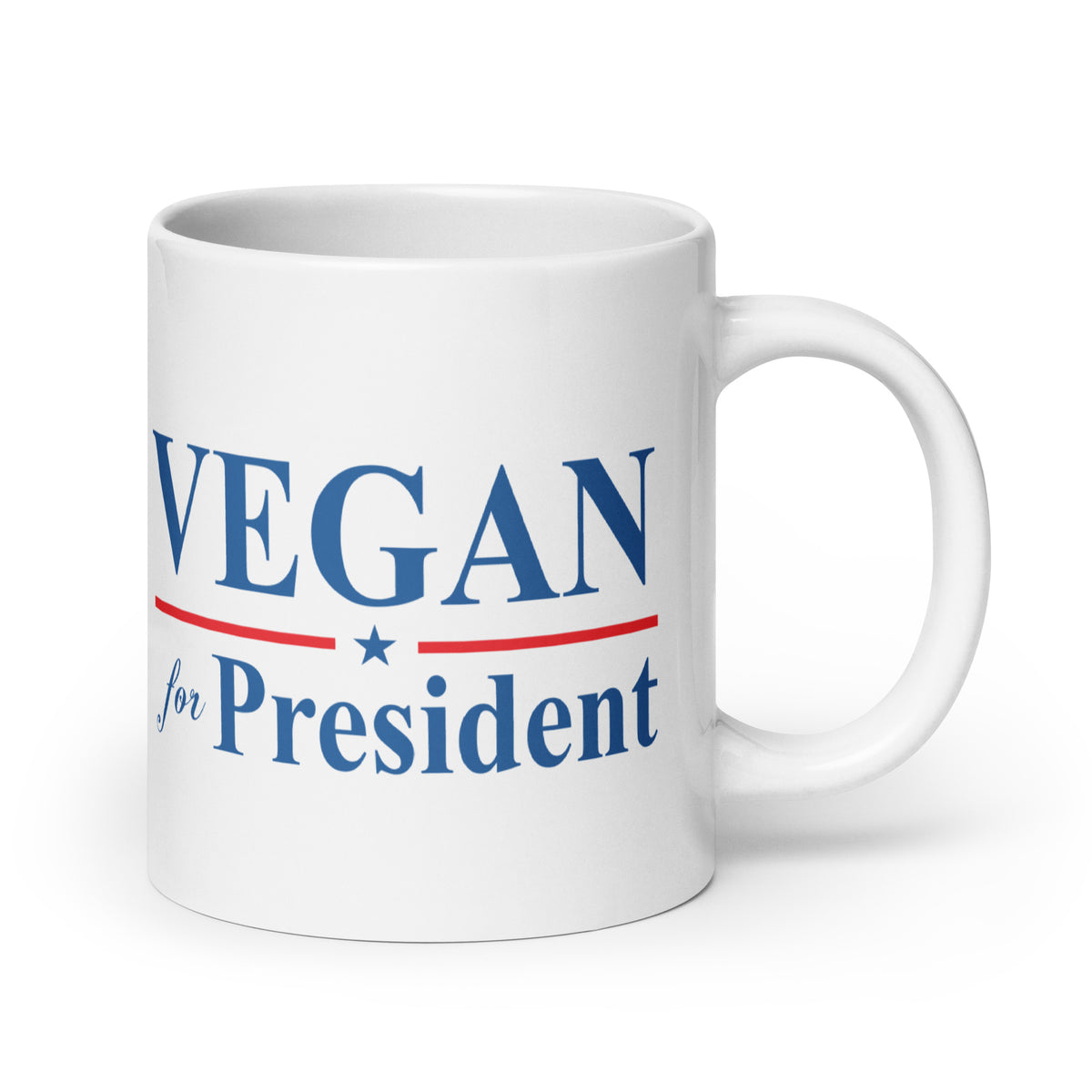 Vegan President White glossy mug