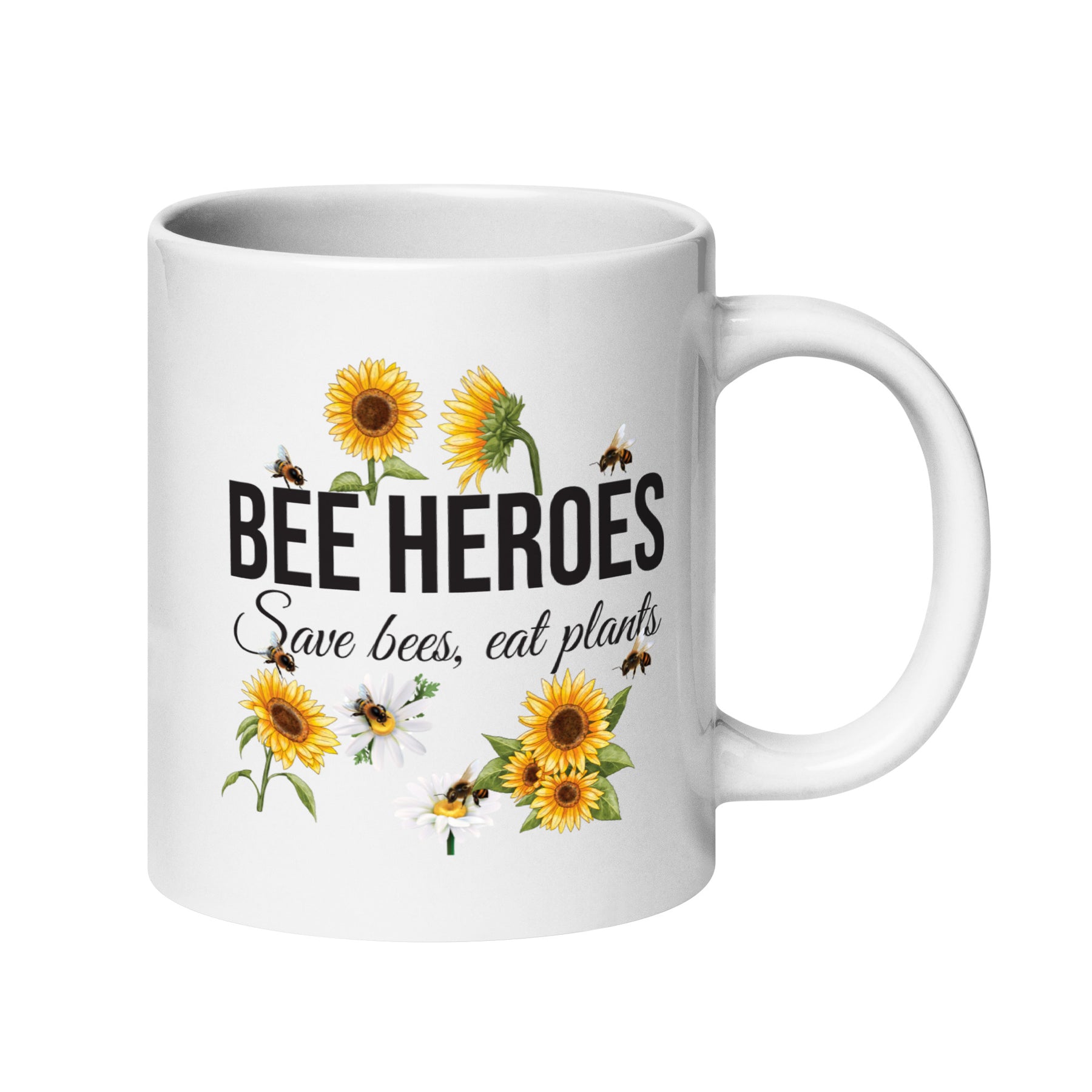 BEE HEROES White glossy mug