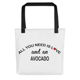 All You Need Is Love Avocado Tote Bag