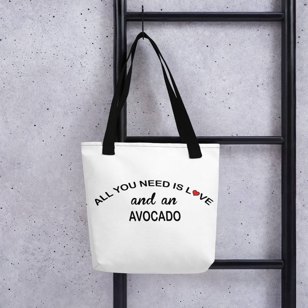 All You Need Is Love Avocado Tote Bag