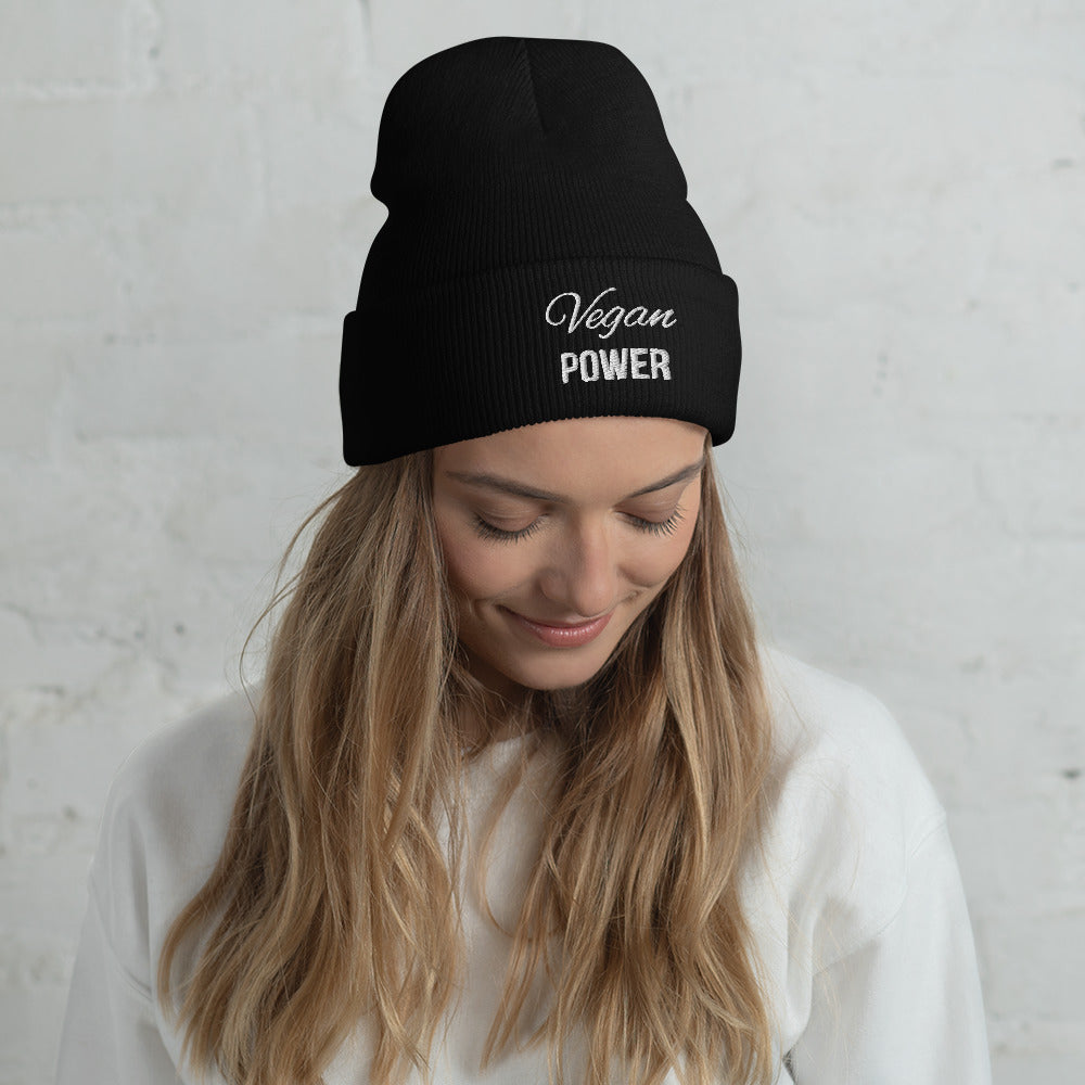 VEGAN POWER Cuffed Beanie