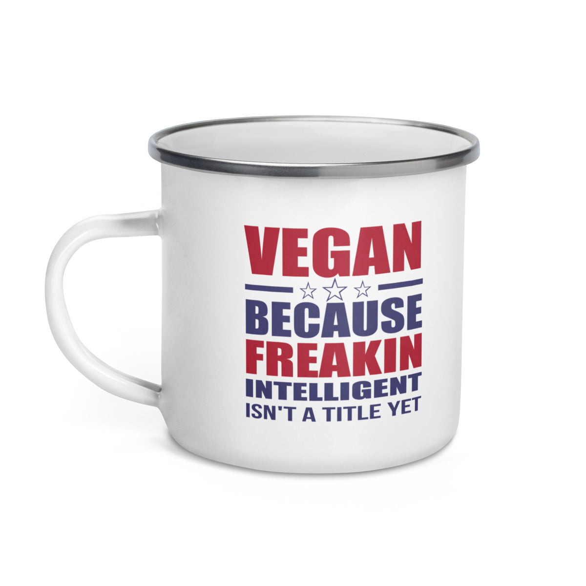 Freakin' Intelligent Vegan Enamel Mug