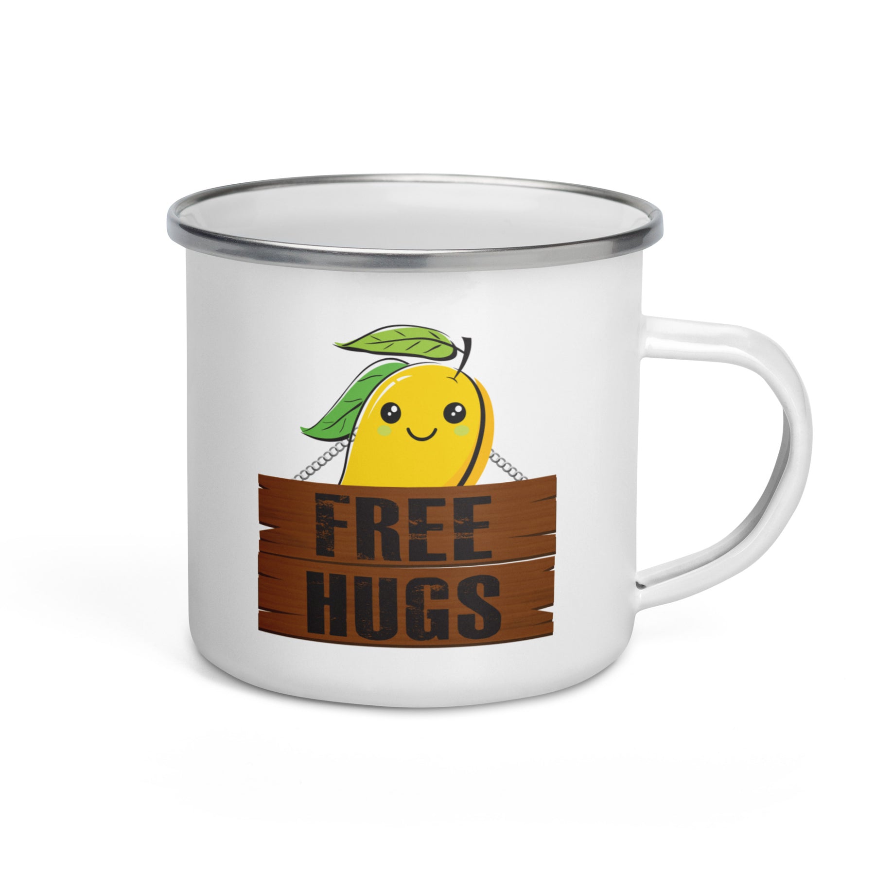 Free Hug Mango Enamel Mug