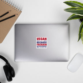 FREAKIN' INTELLIGENT VEGAN Sticker