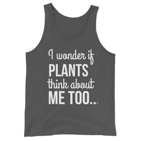 PLANTS THINK ABOUT ME TOO Unisex Tank Top