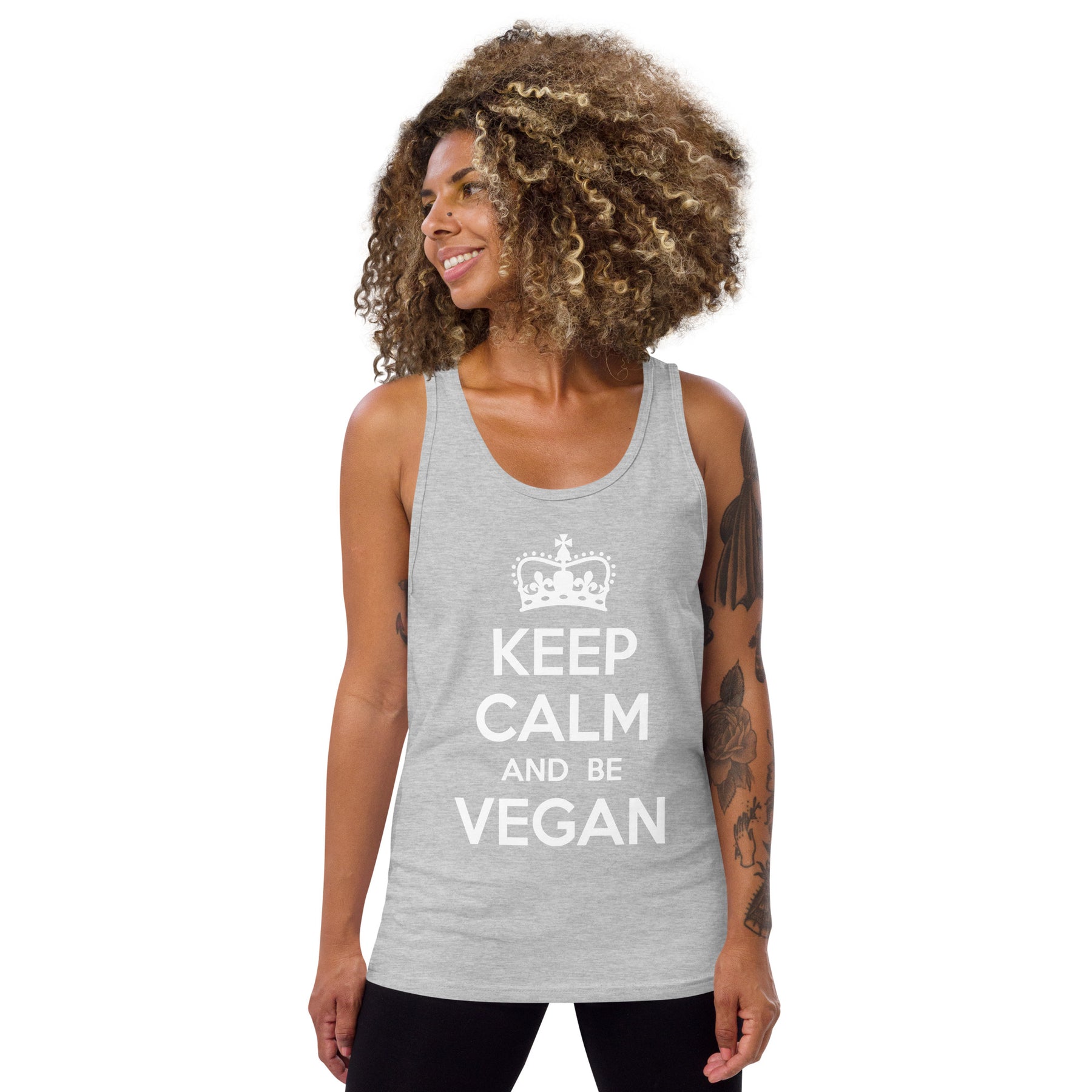 KEEP CALM BE VEGAN Unisex  Tank Top