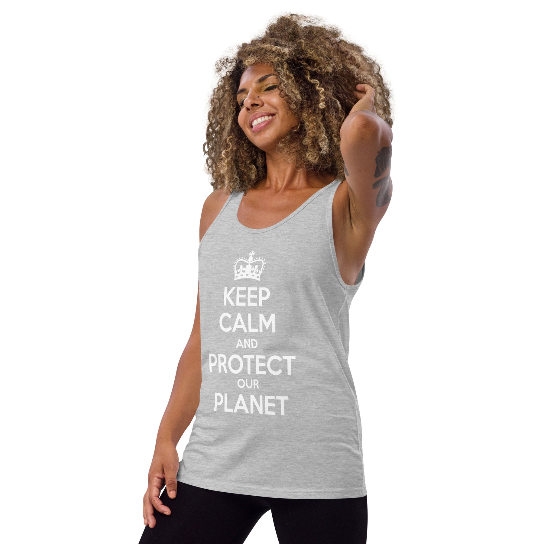 KEEP CALM PROTECT OUR PLANET  Unisex Tank Top