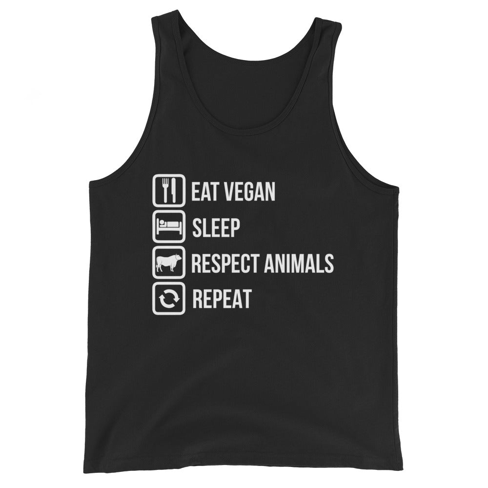 Eat Vegan Sleep Respect Animal Tank Top