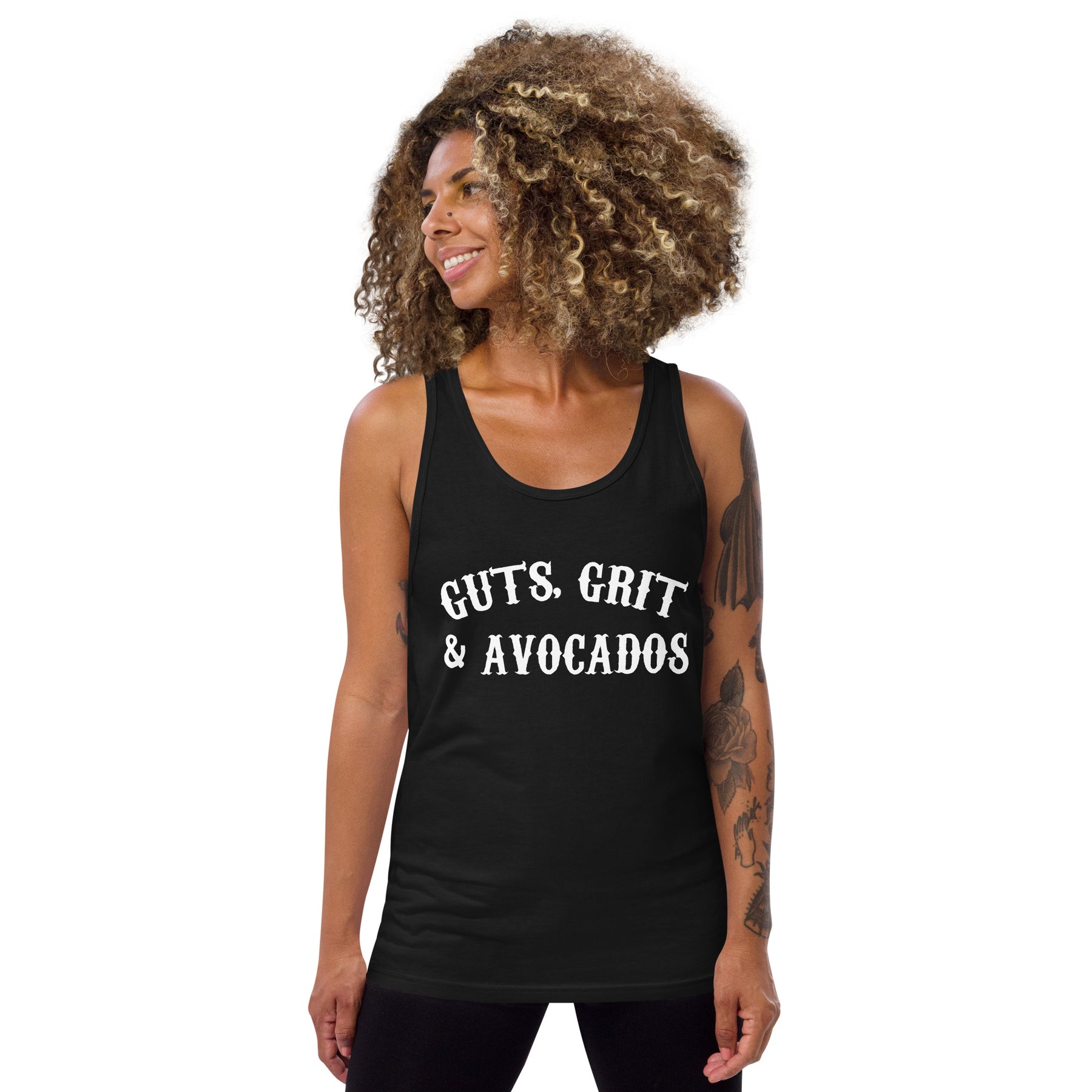 Guts Grit And Avocado Unisex Tank Top