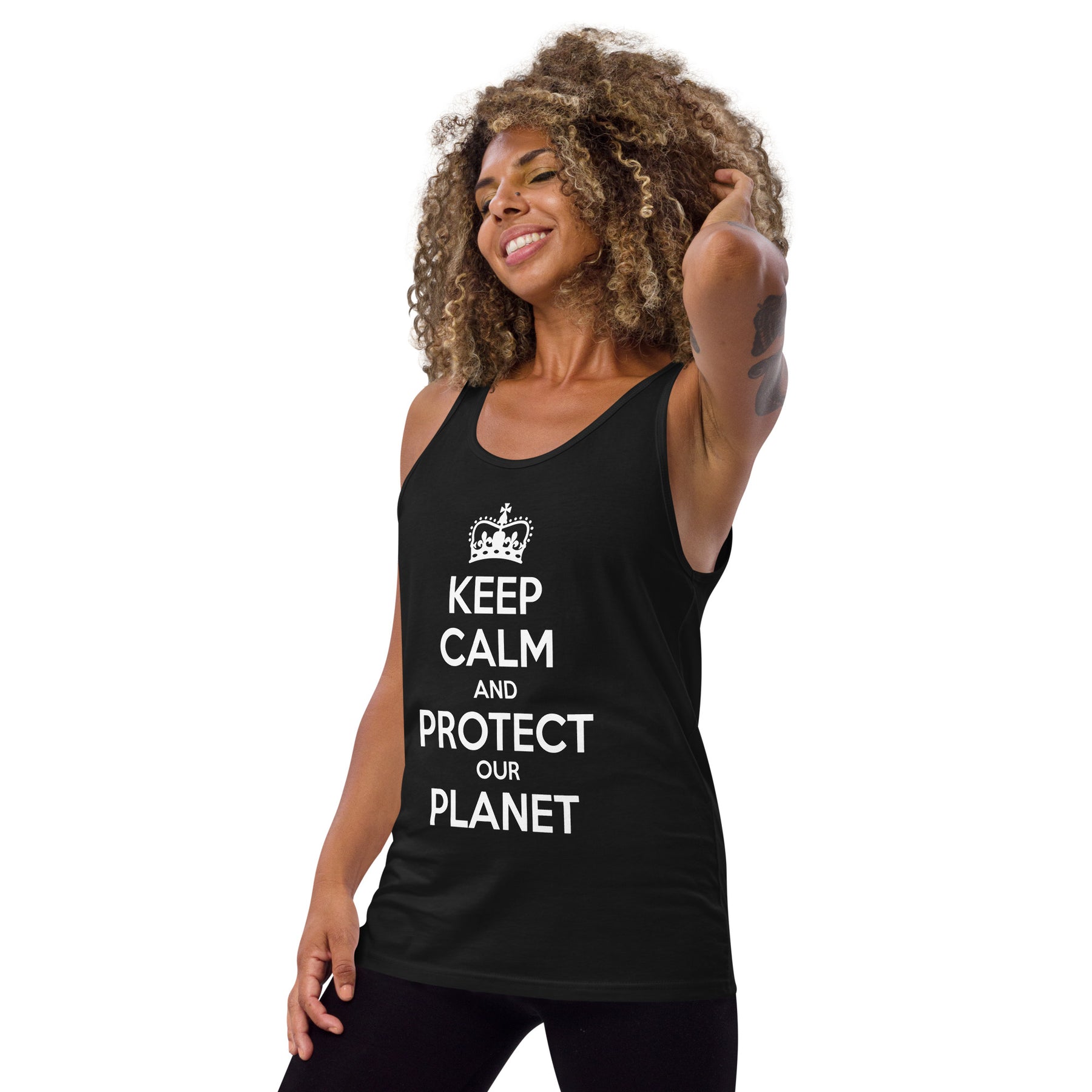 KEEP CALM PROTECT OUR PLANET  Unisex Tank Top