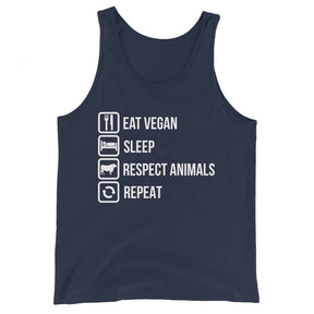 Eat Vegan Sleep Respect Animal Tank Top